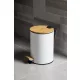 Aqualine Bambus fürdőszobai szemetes 5 literes Soft Close fedéllel fehér BI007