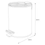 Aqualine Bambus fürdőszobai szemetes 5 literes Soft Close fedéllel fehér BI007