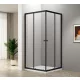 Aqualine Agga Black zuhanykabin átlátszó üveggel 90x90x185 cm, matt fekete profilszín BLF909