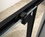 Aqualine Agga Black zuhanykabin átlátszó üveggel 90x90x185 cm, matt fekete profilszín BLF909