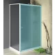 Aqualine Amadeo oldalfal Brick üveg 800x1850 mm, fehér profil BTP80