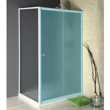   Aqualine Amadeo oldalfal Brick üveg 900x1850 mm, fehér profil