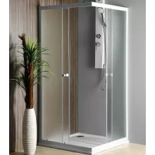   Aqualine ALAIN zuhanykabin BRICK üveggel 700x700x1850 mm, fehér profillal BTQ700