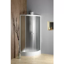   ​Aqualine ARLEN Íves zuhanykabin Brick üveg 800x800 mm, fehér profillal (YR800 helyett) BTR800