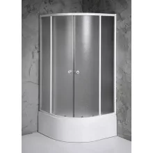   Aqualine ARLEN Íves zuhanykabin matt BRICK üveggel 900x900x1500 mm, fehér profillal BTR903