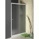 Aqualine Amadeo zuhanyajtó Brick üveggel 1100x1850 mm, fehér profil BTS110