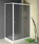 Aqualine Amadeo zuhanyajtó Brick üveggel 1100x1850 mm, fehér profil BTS110