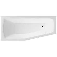   Aqualine Opava beépíthető aszimmetrikus akril kád 160x70x44 cm láb nélkül balos/fehér C1670