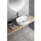 Aqualine pultra helyezhető kerámia mosdótál 49x36 cm, fehér CA490
