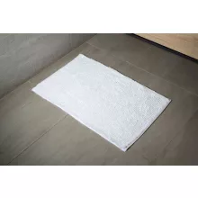 Aqualine Chenill fürdőszobai kilépőszőnyeg 50x80 cm, fehér kivitelben