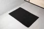 Aqualine Chenill fürdőszobai kilépőszőnyeg 50x80 cm, fekete kivitelben