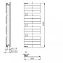 Aqualine Mili fürdőszobai radiátor 600x1222 mm, fehér DC620T