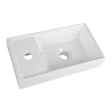 Aqualine kerámiamosdó 40x22cm túlfolyóval, fehér DD4022