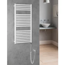   Aqualine TONDI-E elektromos fürdőszobai radiátor, 450x970 mm, 300W, fehér DE450T