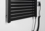 Aqualine TONDI-E elektromos fürdőszobai radiátor, 600x970 mm, 400W, matt fekete DE466T