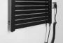 Aqualine TONDI-E elektromos fürdőszobai radiátor, 600x1330 mm, 600W, matt fekete DE486T