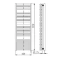 Aqualine TONDI-E elektromos fürdőszobai radiátor, 600x1330 mm, 600W, matt fekete DE486T