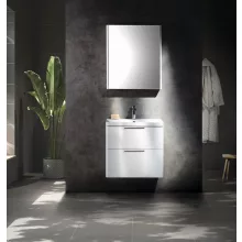   Aqualine DENEB tükrösszekrény 60x70x18 cm állítható üvegpolcokkal, matt fehér DN060