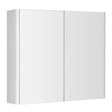   Aqualine DENEB tükrösszekrény 80x70x18 cm állítható üvegpolcokkal, matt fehér DN080