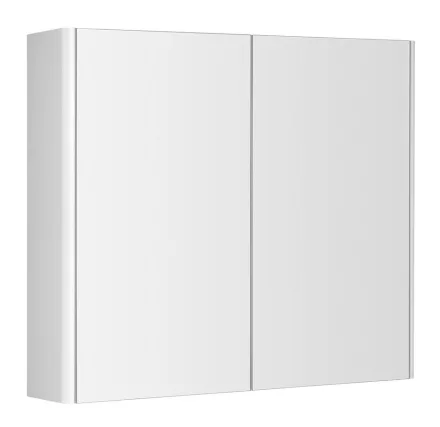 Aqualine DENEB tükrösszekrény 80x70x18 cm állítható üvegpolcokkal, matt fehér DN080