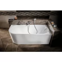   Aqualine Tibera R falhoz illesztehető akril kád 170x80cm, jobbos/fehér E1015