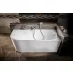 Aqualine Tibera R falhoz illesztehető akril kád 170x80cm, jobbos/fehér E1015