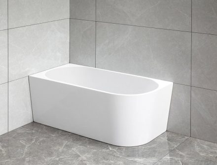Aqualine Tibera L Balos falhoz illeszthető akril kád 140x70 cm, fehér E1066