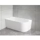 Aqualine Tibera L Balos falhoz illeszthető akril kád 140x70 cm, fehér E1066