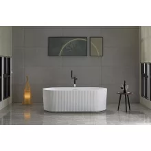   Aqualine TURIA szabadon álló akril kád 170x80 cm hullámos panel, fehér E2780