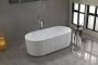 Aqualine TURIA szabadon álló akril kád 170x80 cm hullámos panel, fehér E2780