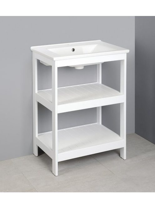 Aqualine ETIDE polcos mosdószekrény 81,5x86x44 cm, matt fehér ET830