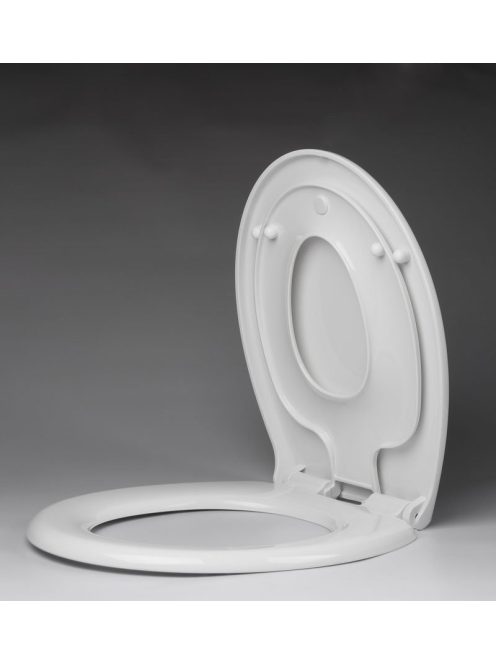 Aqualine Hidraulikus WC-ülőke gyerekbetéttel, duroplast, SoftClose, inox pánt, fehér FS125