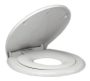 Aqualine Hidraulikus WC-ülőke gyerekbetéttel, duroplast, SoftClose, inox pánt, fehér FS125
