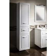   Aqualine Favolo állószekrény szennyestartóval 40x184x31 cm matt fehér FV180