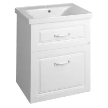   Aqualine Favolo 2 fiókos fali mosdótartó szekrény 57x44,6 cm, matt fehér FV260