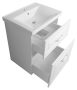 Aqualine Favolo 2 fiókos fali mosdótartó szekrény 57x44,6 cm, matt fehér FV260