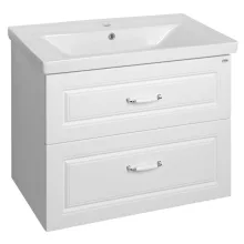   Aqualine Favolo 2 fiókos fali mosdószekrény 76,5x60x44,6 cm matt fehér FV280