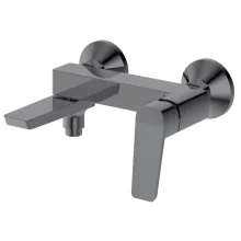 Aqualine Flery kádtöltő csaptelep behajtható kifolyóval, gun metal kivitelben