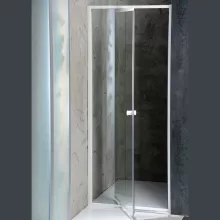   Aqualine Amico Univerzális zuhanyajtó 122x185 cm, átlátszó üveg, fehér profilszín G100