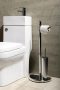 Aqualine Hibiscus álló WC papír és kefetartó, króm HI32
