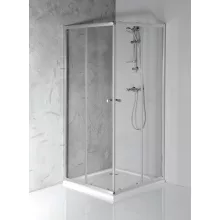   Aqualine Agga zuhanykabin átlátszó üveggel 80x80x185 cm, króm profilszín HLF808Y