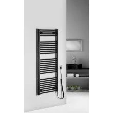   Aqualine Direct-E Elektromos fürdőszobai radiátor 45x132 cm fűtőpatronnal 400W, matt fekete ILE34TB