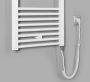 Aqualine Direct-e elektromos fürdőszobai radiátor fűtőpatronnal 45x132 cm, fehér ILE34T