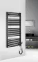 Aqualine Direct-E elektromos fürdőszobai radiátor 600W matt fekete 60x132 cm ILE36TB