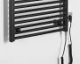 Aqualine Direct-E elektromos fürdőszobai radiátor 600W matt fekete 60x132 cm ILE36TB
