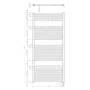 Aqualine Direct-E elektromos fürdőszobai radiátor 600W matt fekete 60x132 cm ILE36TB