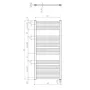 Aqualine Direct-E Elektromos fürdőszobai radiátor 60x96 cm fűtőpatronnal 400W, matt fekete ILE96TB
