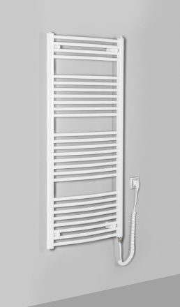 Aqualine Orbit-e elektromos fürdőszobai radiátor fűtőpatronnal 60x132 cm, fehér ILEO36T