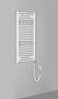 Aqualine Orbit-e elektromos fürdőszobai radiátor fűtőpatronnal 45x96 cm, fehér ILEO94T
