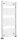 Aqualine Orbit íves fürdőszobai radiátor 75x132 cm, fehér ILO37T